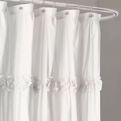 Kirklands Home Shower Curtains|Darla Floral Shower Curtain White