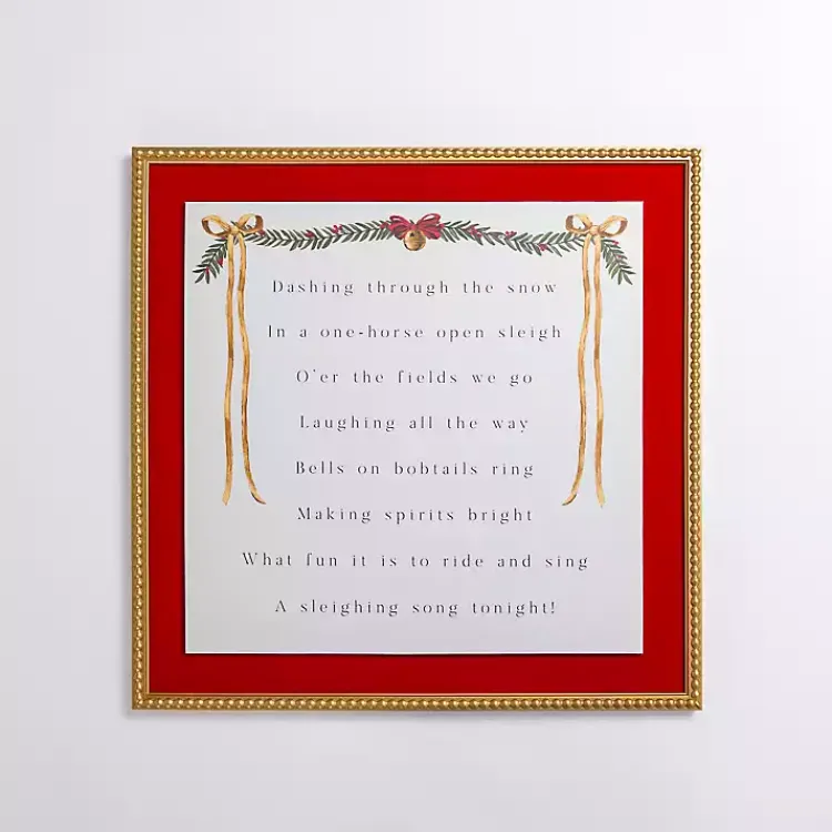 Best Dashing Through the Snow Velvet Framed Art Print Christmas Art & Wall Decor