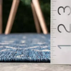 Kirklands Home Outdoor Rugs|Davon Blue Moroccan Trellis Outdoor Rug, 8x10