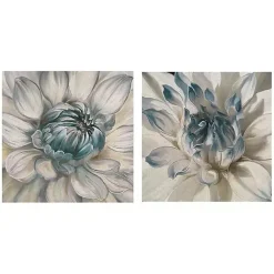 Kirklands Home Canvas Art|Daytime Blue Dahlia Canvas Art Prints, Set of 2
