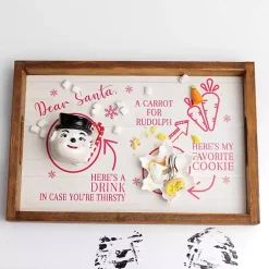 Online Dear Santa Wooden Decorative Tray Christmas Decorations