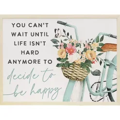 Kirklands Home Wall Quotes & Signs|Decide to Be Happy Framed Wall Plaque