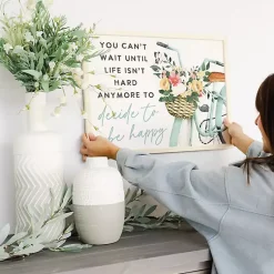 Kirklands Home Wall Quotes & Signs|Decide to Be Happy Framed Wall Plaque