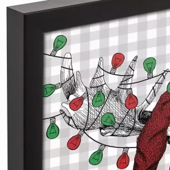 Decorated Moose Framed Canvas Art Print Christmas Art & Wall Decor