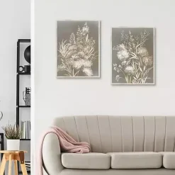 Kirklands Home Framed Art|Delicate Bunch 2-pc. Framed Canvas Art Set