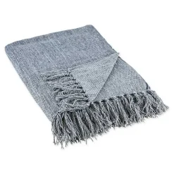 Sale Demin Chenille Fringe Throw Blankets & Throws