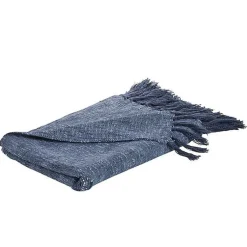 New Denim with Fringe Throw Blanket Blankets & Throws