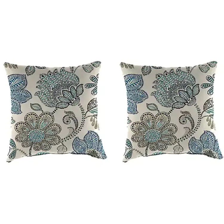 Kirklands Home Outdoor Cushions & Pillows|Denim Busan Outdoor Pillows, Set of 2