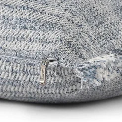 Kirklands Home Outdoor Cushions & Pillows|Denim Contemporary Stripe Outdoor Throw Pillow