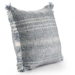 Kirklands Home Outdoor Cushions & Pillows|Denim Contemporary Stripe Outdoor Throw Pillow