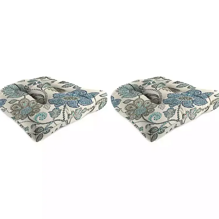 Kirklands Home Outdoor Cushions & Pillows|Denim Outdoor 19 in. Seat Cushions, Set of 2