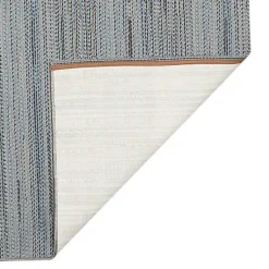 Kirklands Home Outdoor Rugs|Denim Woven Lines Indoor/Outdoor Accent Rug, 2x3 Blue