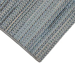 Kirklands Home Outdoor Rugs|Denim Woven Lines Indoor/Outdoor Accent Rug, 2x3 Blue