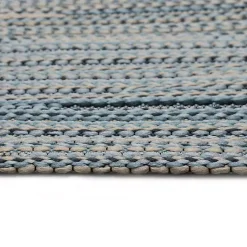 Kirklands Home Outdoor Rugs|Denim Woven Lines Indoor/Outdoor Runner, 1x4 Blue