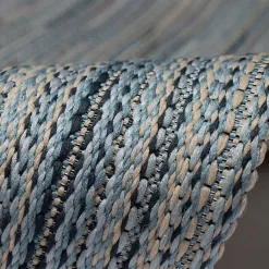 Kirklands Home Outdoor Rugs|Denim Woven Lines Indoor/Outdoor Runner, 1x4 Blue