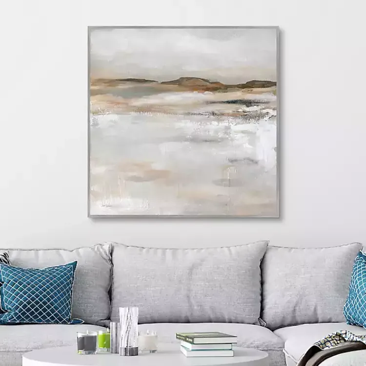 Kirklands Home Canvas Art|Desert Floor Framed Canvas Art Print Gray