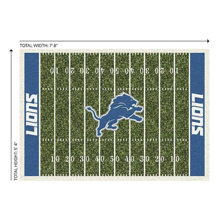 Kirklands Home Area Rugs|Detroit Lions Home Field Area Rug, 6x8 Blue