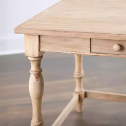 Kirklands Home Office Furniture|Diane Spindle Leg Blond Wood Desk