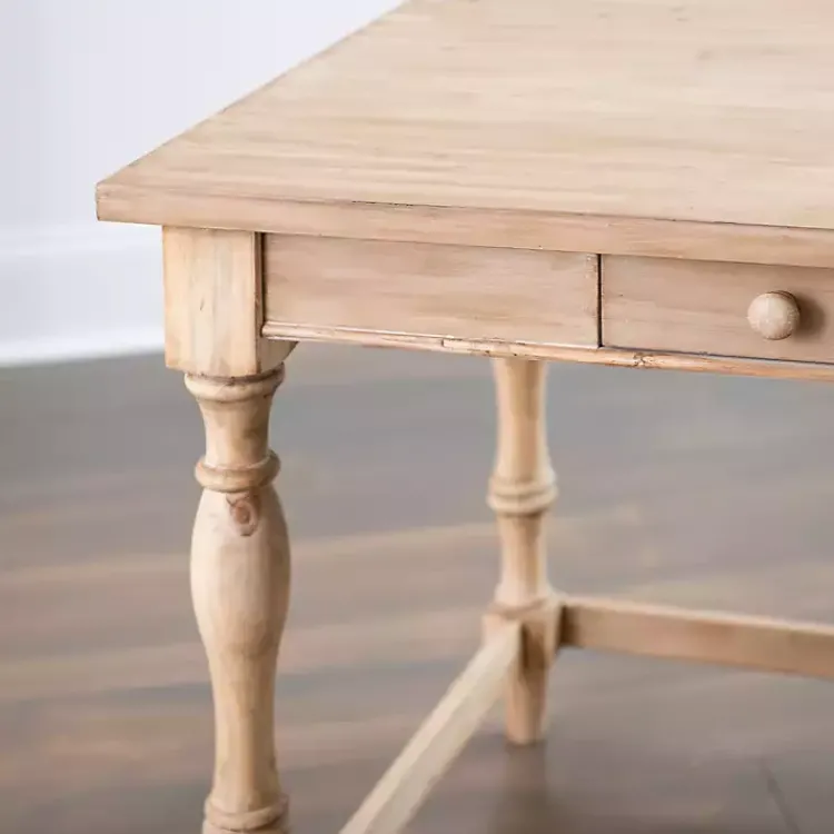 Kirklands Home Office Furniture|Diane Spindle Leg Blond Wood Desk