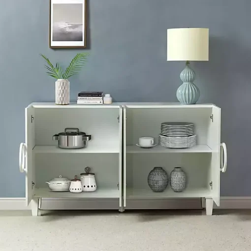 Kirklands Home Cabinets & Sideboards|Dietrich Wood 4-Door Sideboard White
