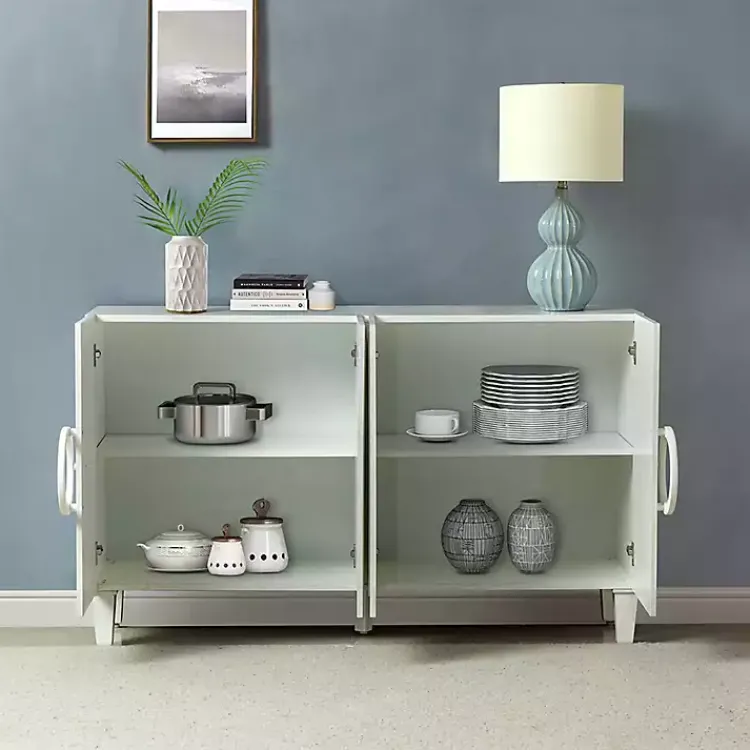 Kirklands Home Cabinets & Sideboards|Dietrich Wood 4-Door Sideboard White