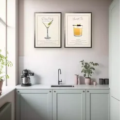 Kirklands Home Framed Art|Dirty Martini Framed Art Print Green