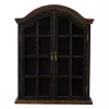 Kirklands Home Wall Storage|Distressed Black Wood Wall Cabinet