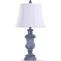 Kirklands Home Table Lamps|Distressed Blue Urn Table Lamp White