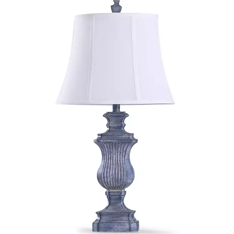 Kirklands Home Table Lamps|Distressed Blue Urn Table Lamp White