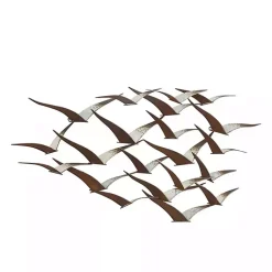 Kirklands Home Wall Plaques|Distressed Metal Flock of Birds Wall Plaque Brown