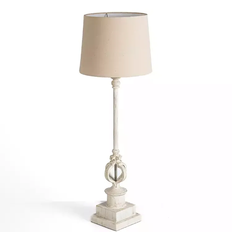 Kirklands Home Buffet Lamps|Distressed Cream Quatre Buffet Lamp Ivory