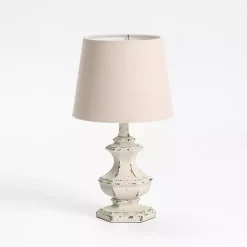 Kirklands Home Table Lamps|Distressed Cream Sculpted Urn Table Lamp Tan
