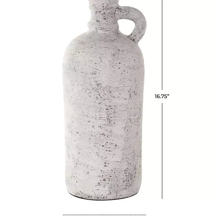 Hot Distressed Cream Terracotta Jug Vase Vases