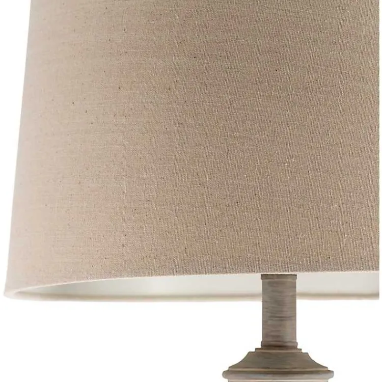 Kirklands Home Floor Lamps|Distressed Gray Hadlee Floor Lamp Tan