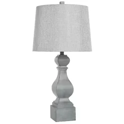 Kirklands Home Table Lamps|Distressed Traditional Baluster Table Lamp Gray