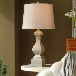 Kirklands Home Table Lamps|Distressed Traditional Baluster Table Lamp Gray