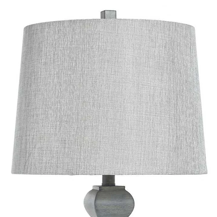 Kirklands Home Table Lamps|Distressed Traditional Baluster Table Lamp Gray