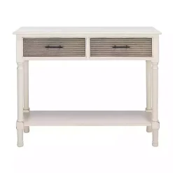 Kirklands Home Console Tables|Distressed Natural Ronan 2-Drawer Console Table White