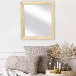 Kirklands Home Decorative Mirrors|Distressed Natural Wood Recgle Wall Mirror Tan