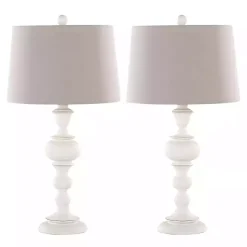 Kirklands Home Table Lamps|Distressed Off-White Morocco Table Lamps, Set of 2 Gray