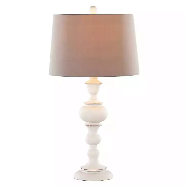Kirklands Home Table Lamps|Distressed Off-White Morocco Table Lamps, Set of 2 Gray
