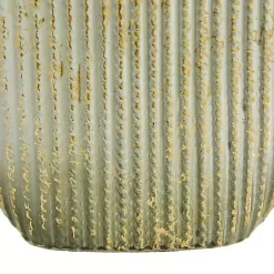 Best Distressed White and Beige Flat Vases, Set of 2 Vases