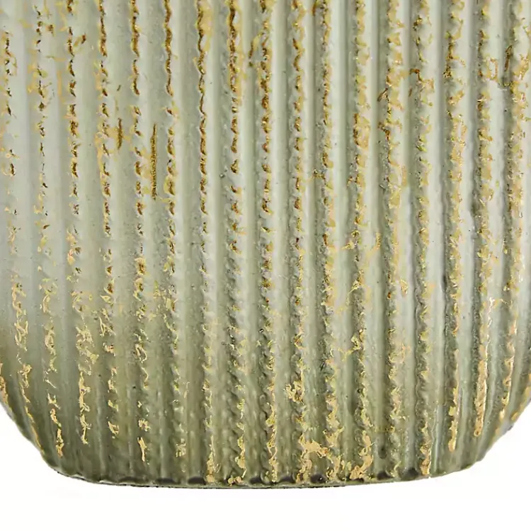 Best Distressed White and Beige Flat Vases, Set of 2 Vases
