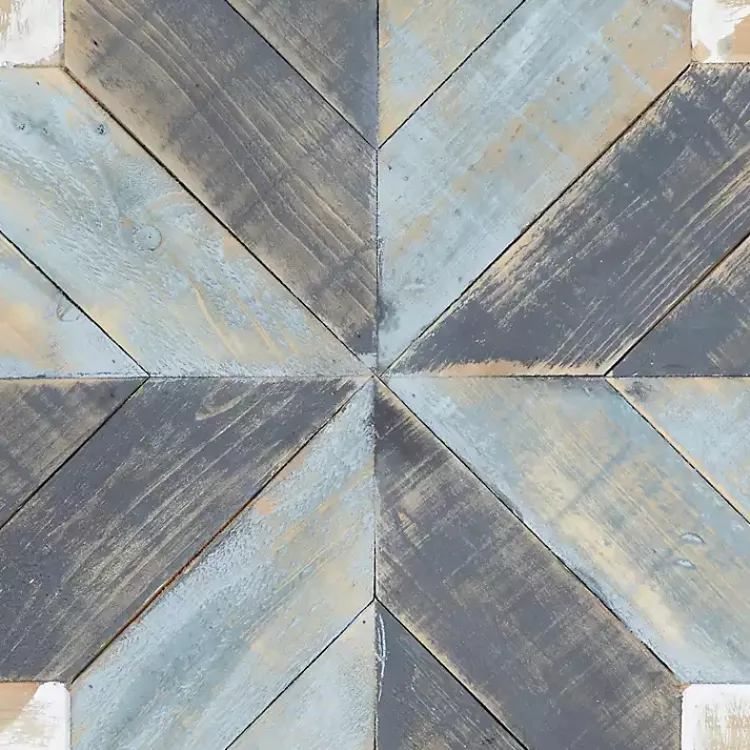 Kirklands Home Wall Plaques|Distressed White and Blue Farm Star Wall Plaque