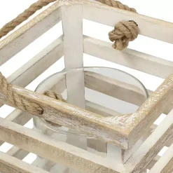 Discount Distressed White Beach House Lantern Lanterns