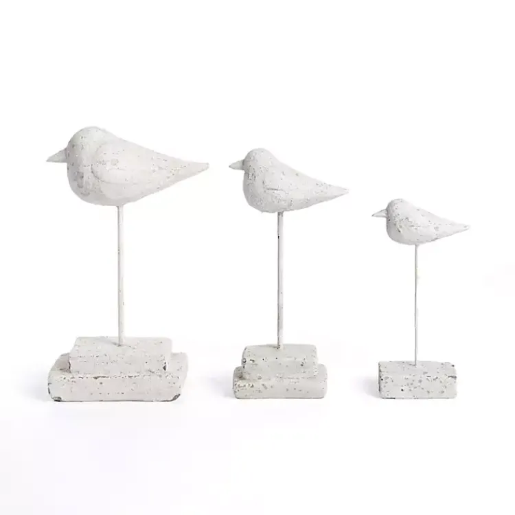 Outlet Distressed Bird Figurines, Set of 3 Statues & Figurines