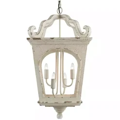 Kirklands Home Chandeliers & Pendant Lighting|Distressed Carriage Pendant Light White