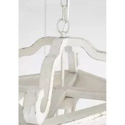 Kirklands Home Chandeliers & Pendant Lighting|Distressed Carriage Pendant Light White