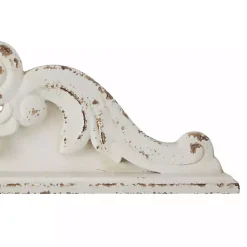 Kirklands Home Wall Plaques|Distressed Carved Arabesque Wall Plaque White