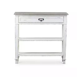 Kirklands Home Console Tables|Distressed 1-Drawer Console Table White